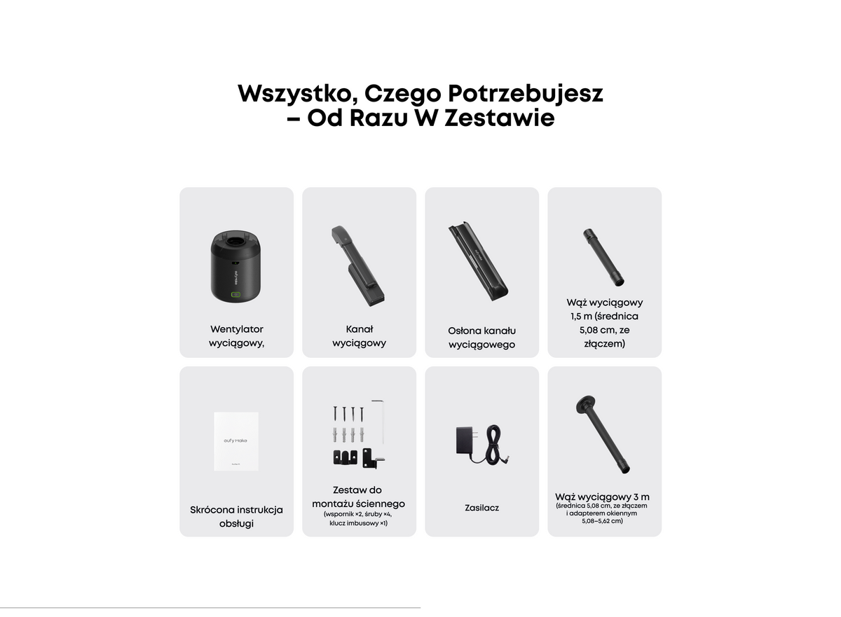 Wentylator wyciągowy eufyMake